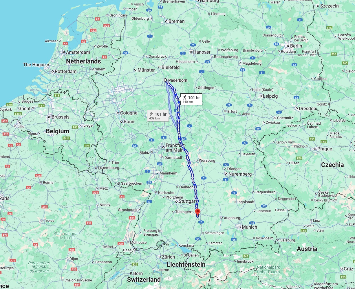 Anreise von Paderborn Zu Ulm Über 
