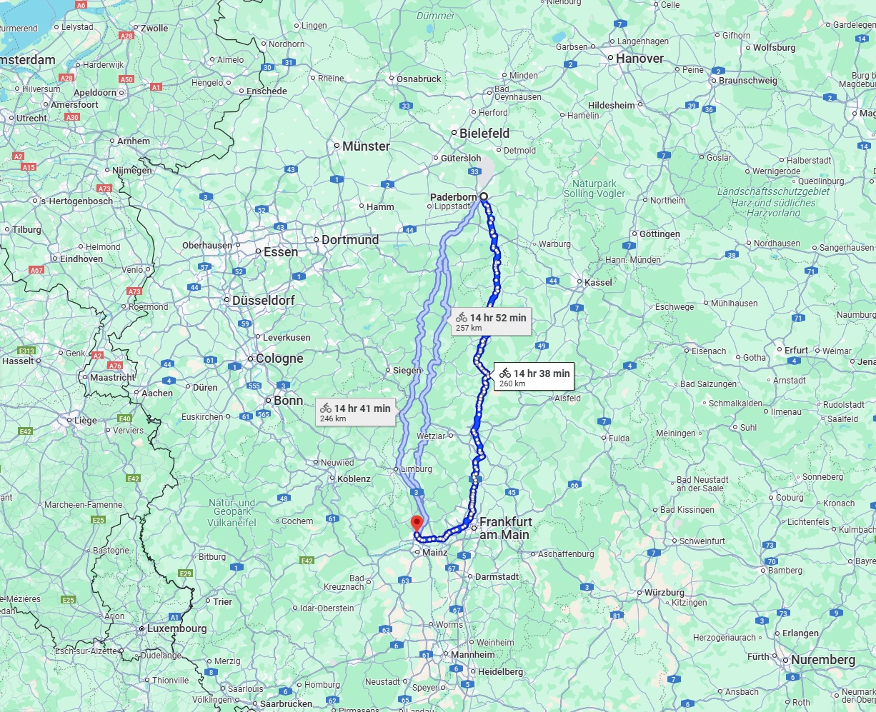 Anreise von Paderborn Zu Wiesbaden Über 