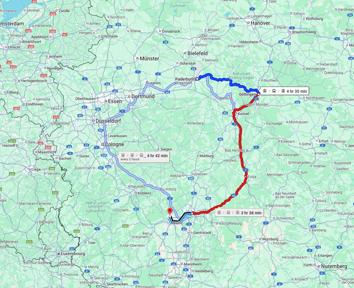 Anreise von Paderborn Zu Wiesbaden Über 