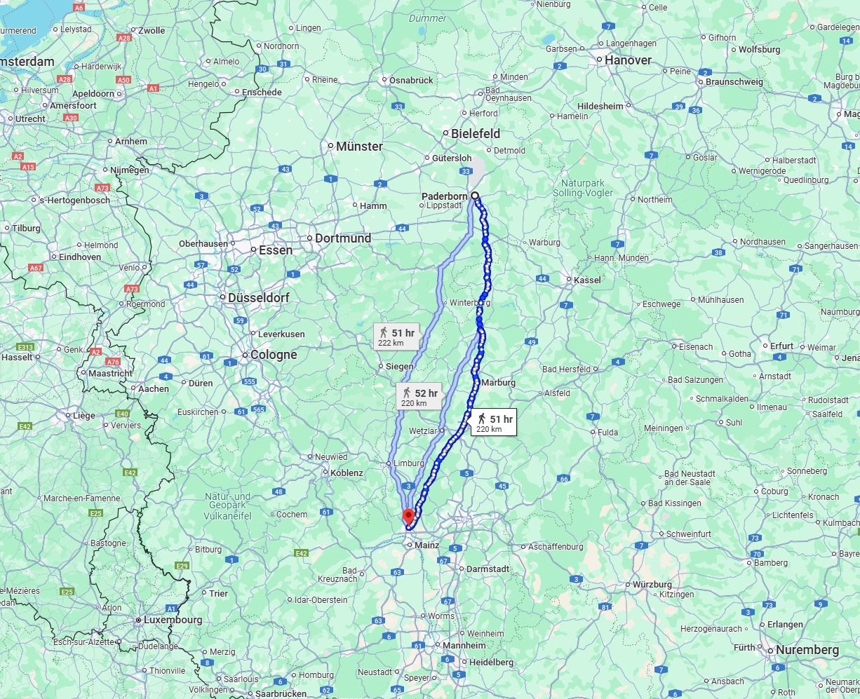 Anreise von Paderborn Zu Wiesbaden Über 