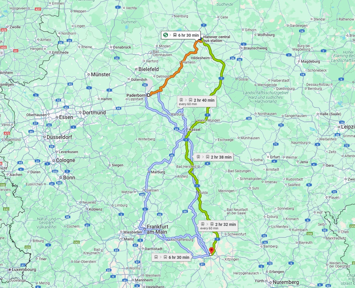 Anreise von Paderborn Zu Würzburg Über 