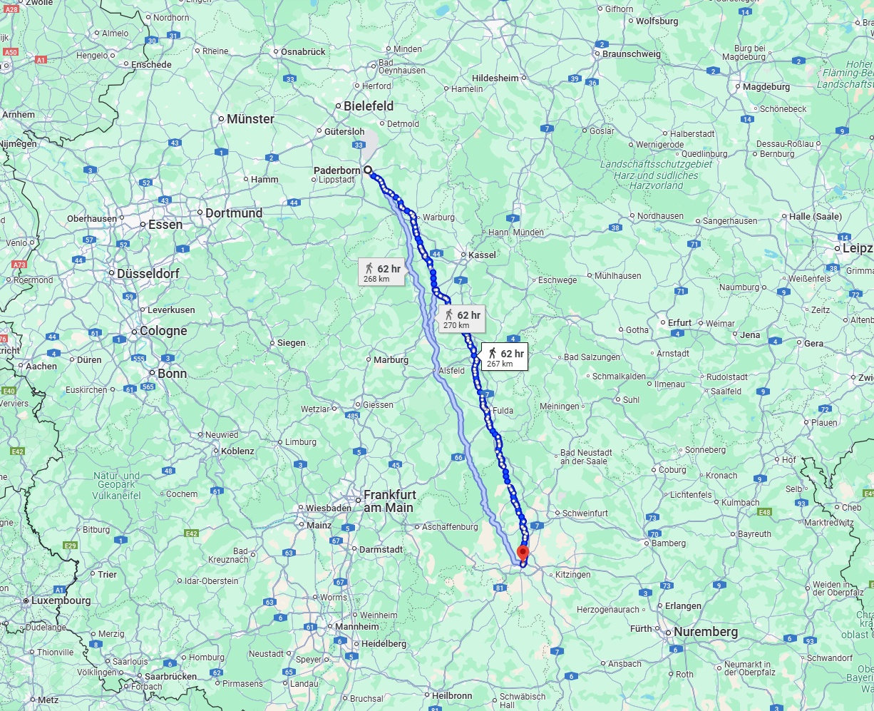 Anreise von Paderborn Zu Würzburg Über 