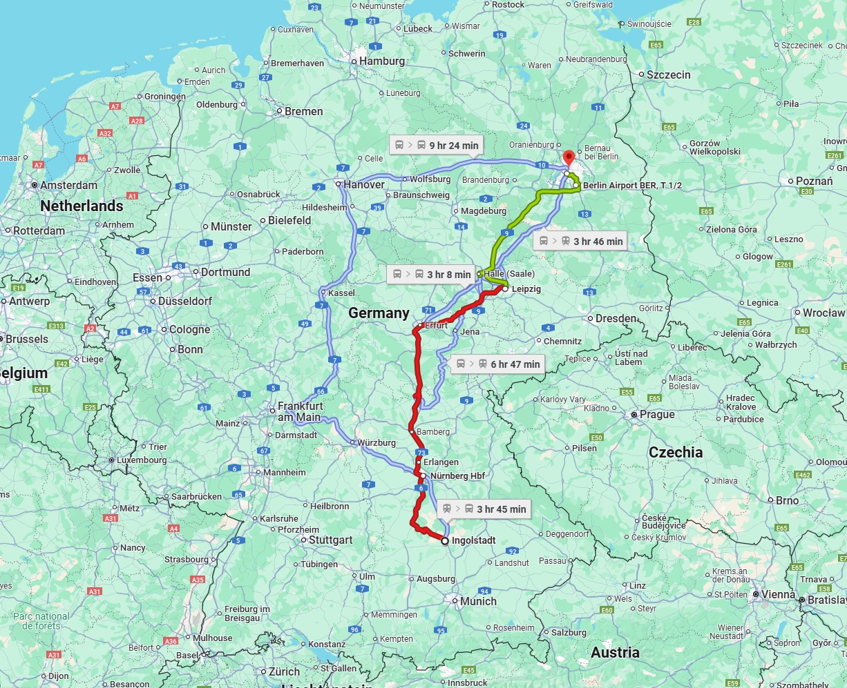Anreise von Ingolstadt Zu Berlin Über 