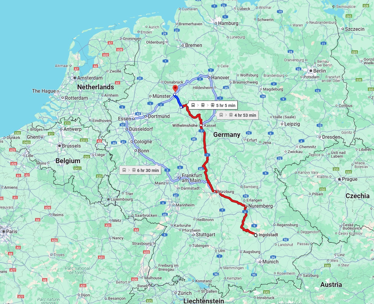 Anreise von Ingolstadt Zu Bielefeld Über 