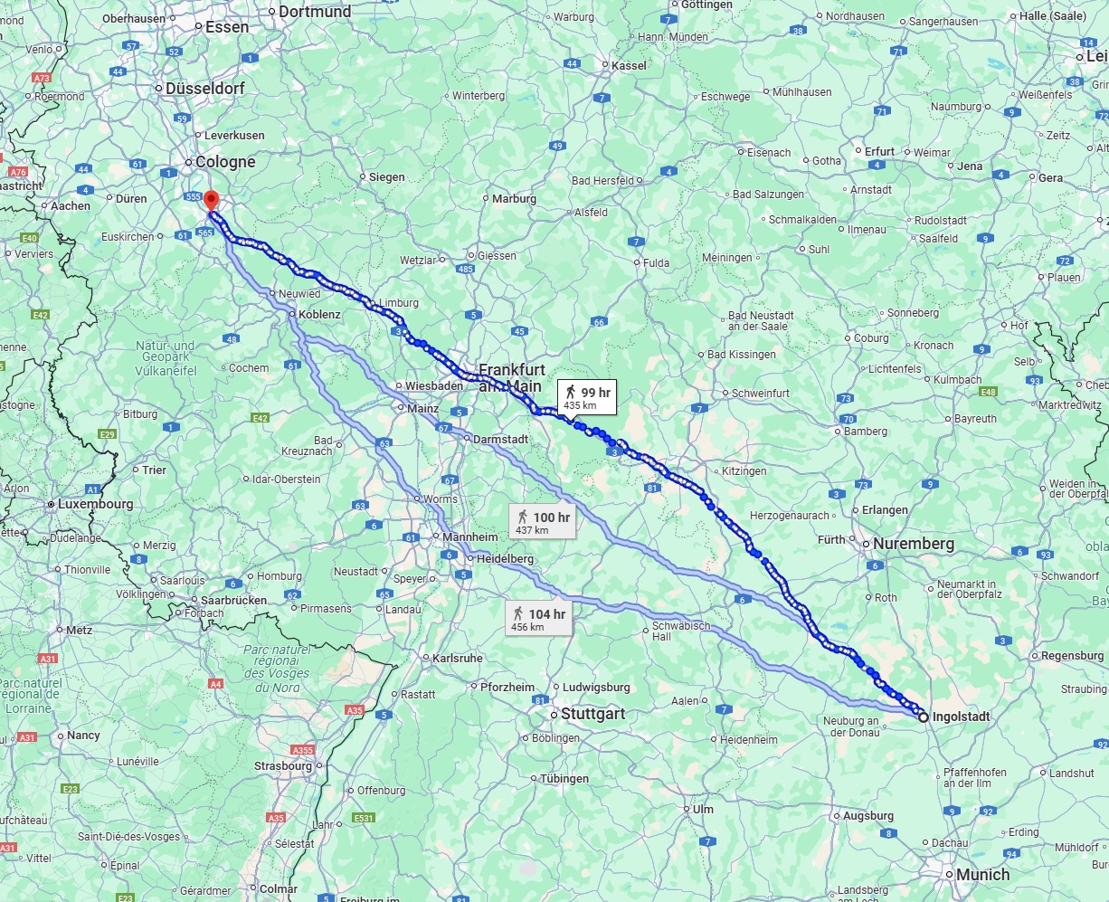 Anreise von Ingolstadt Zu Bonn Über 