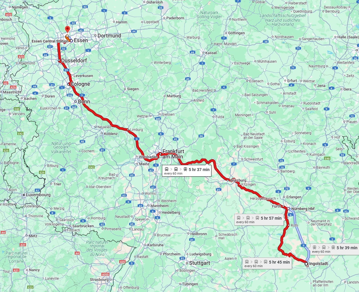 Anreise von Ingolstadt Zu Bottrop Über 