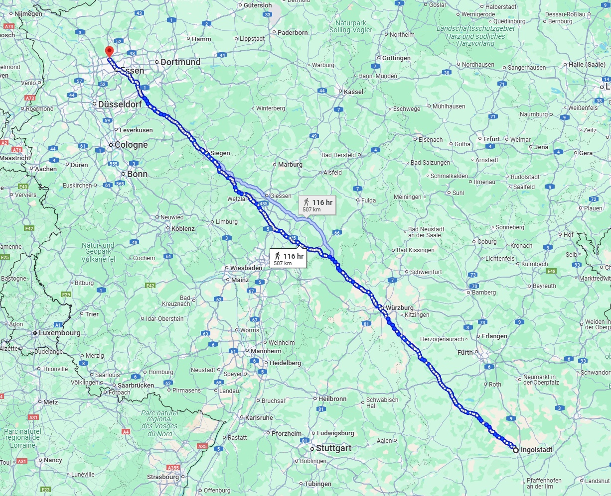 Anreise von Ingolstadt Zu Bottrop Über 