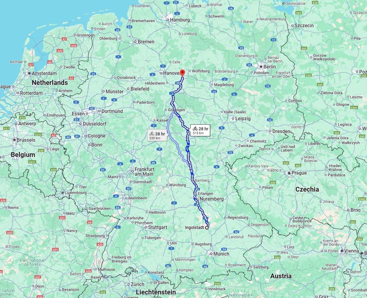 Anreise von Ingolstadt Zu Braunschweig Über 