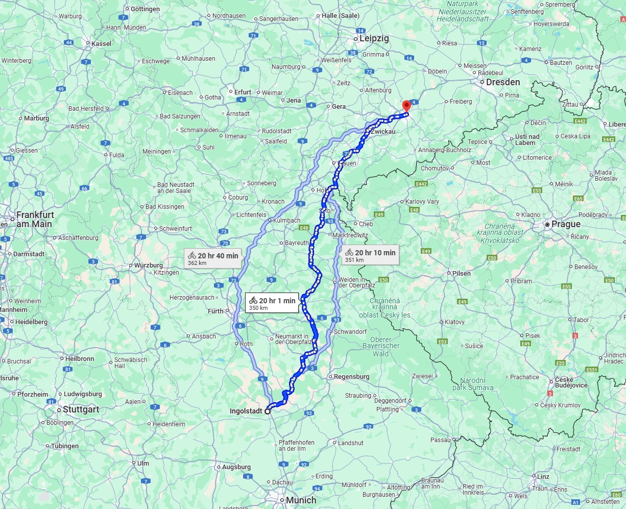 Anreise von Ingolstadt Zu Chemnitz Über 