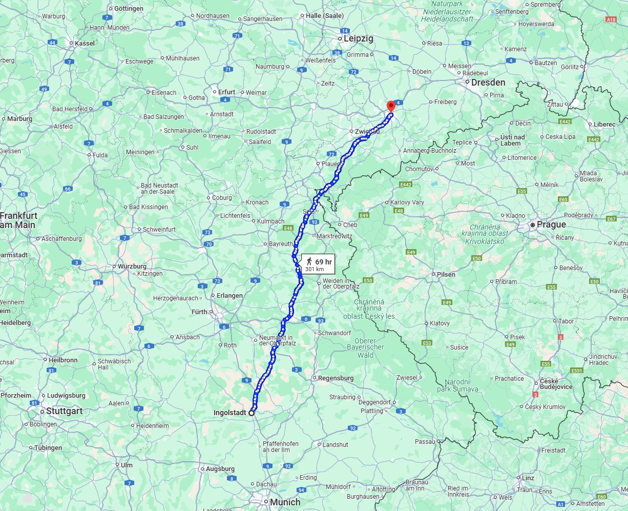 Anreise von Ingolstadt Zu Chemnitz Über 