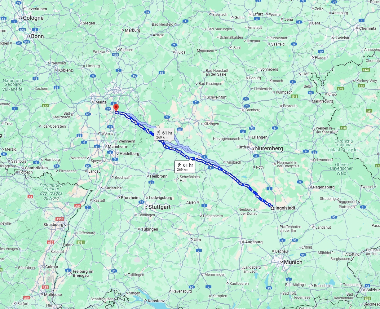 Anreise von Ingolstadt Zu Darmstadt Über 
