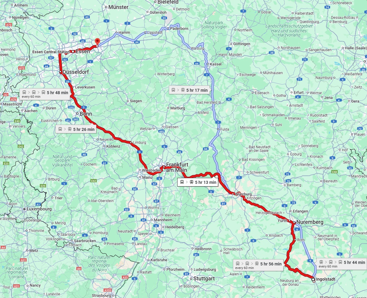 Anreise von Ingolstadt Zu Dortmund Über 