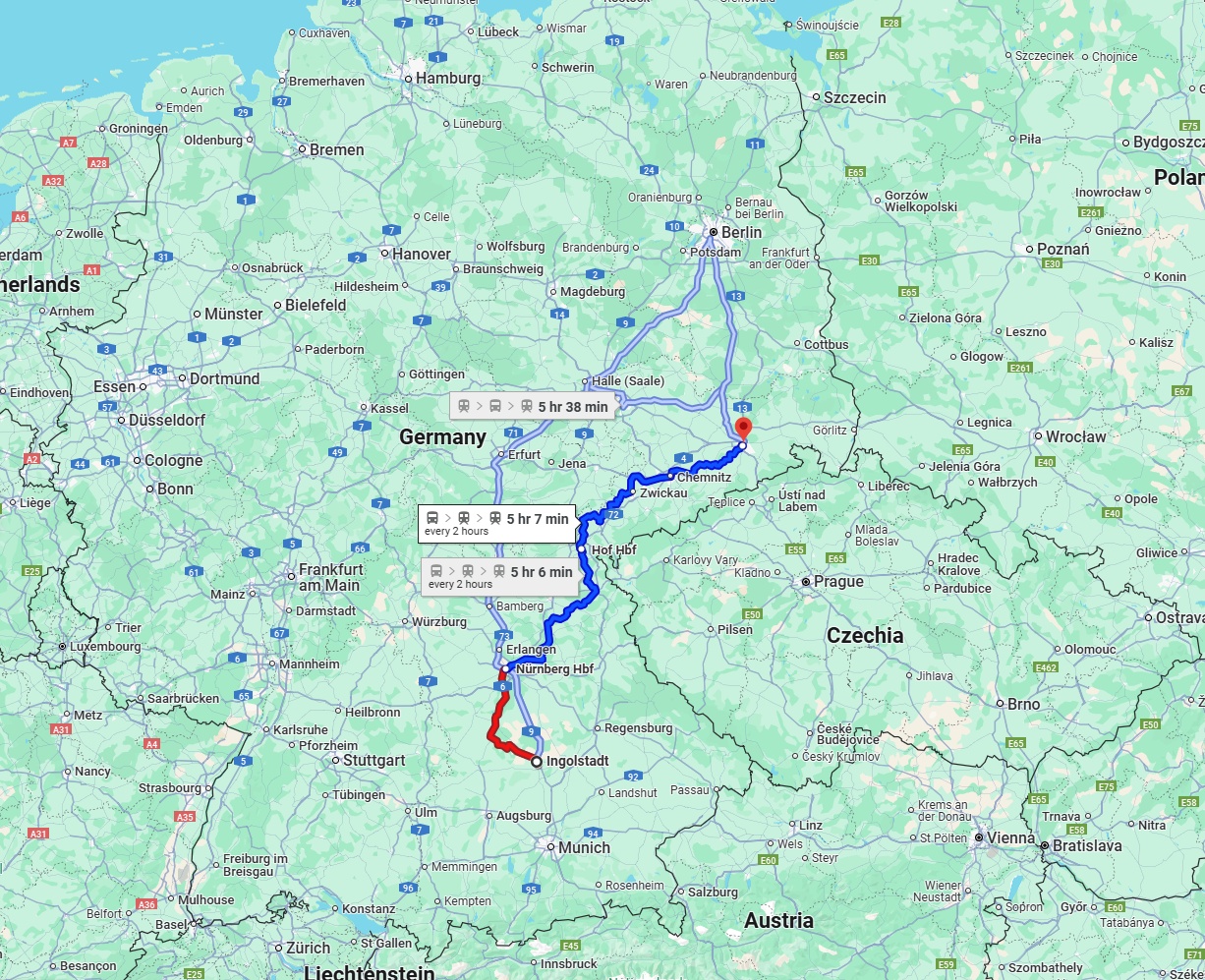 Anreise von Ingolstadt Zu Dresden Über 
