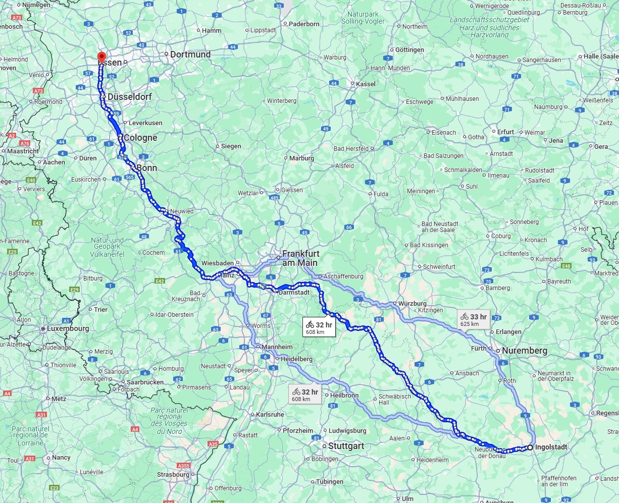 Anreise von Ingolstadt Zu Duisburg Über 