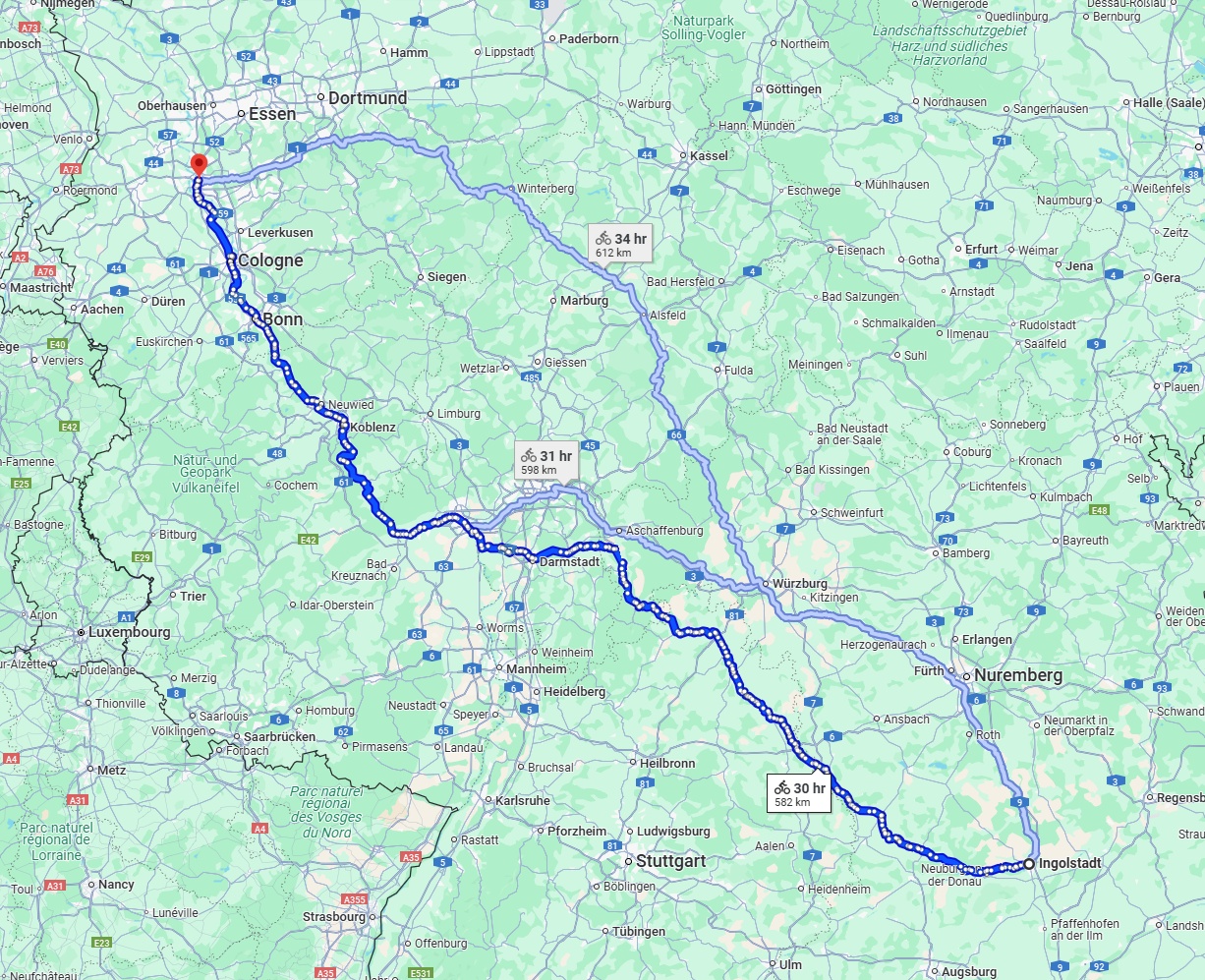 Anreise von Ingolstadt Zu Düsseldorf Über 