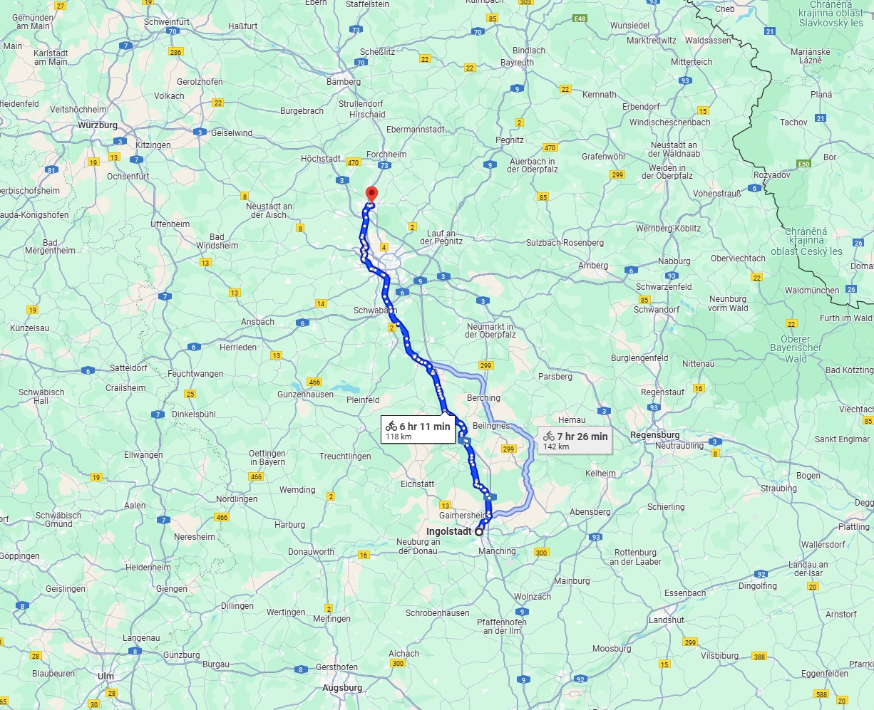 Anreise von Ingolstadt Zu Erlangen Über 