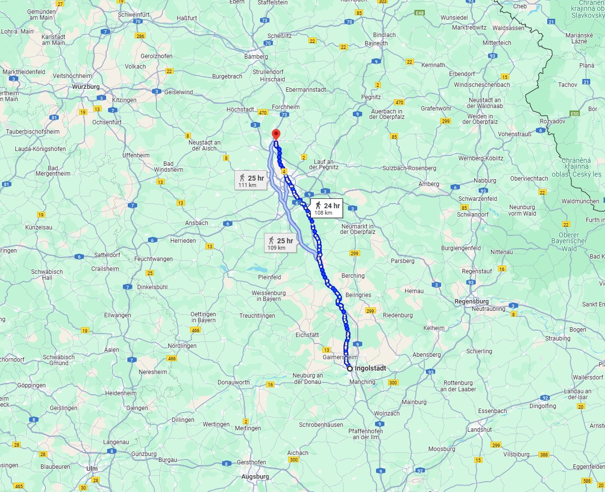 Anreise von Ingolstadt Zu Erlangen Über 