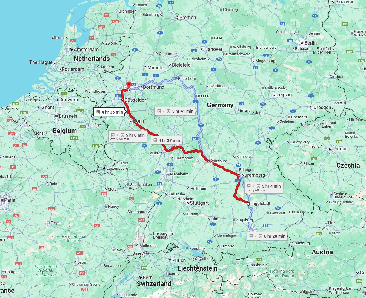Anreise von Ingolstadt Zu Essen Über 