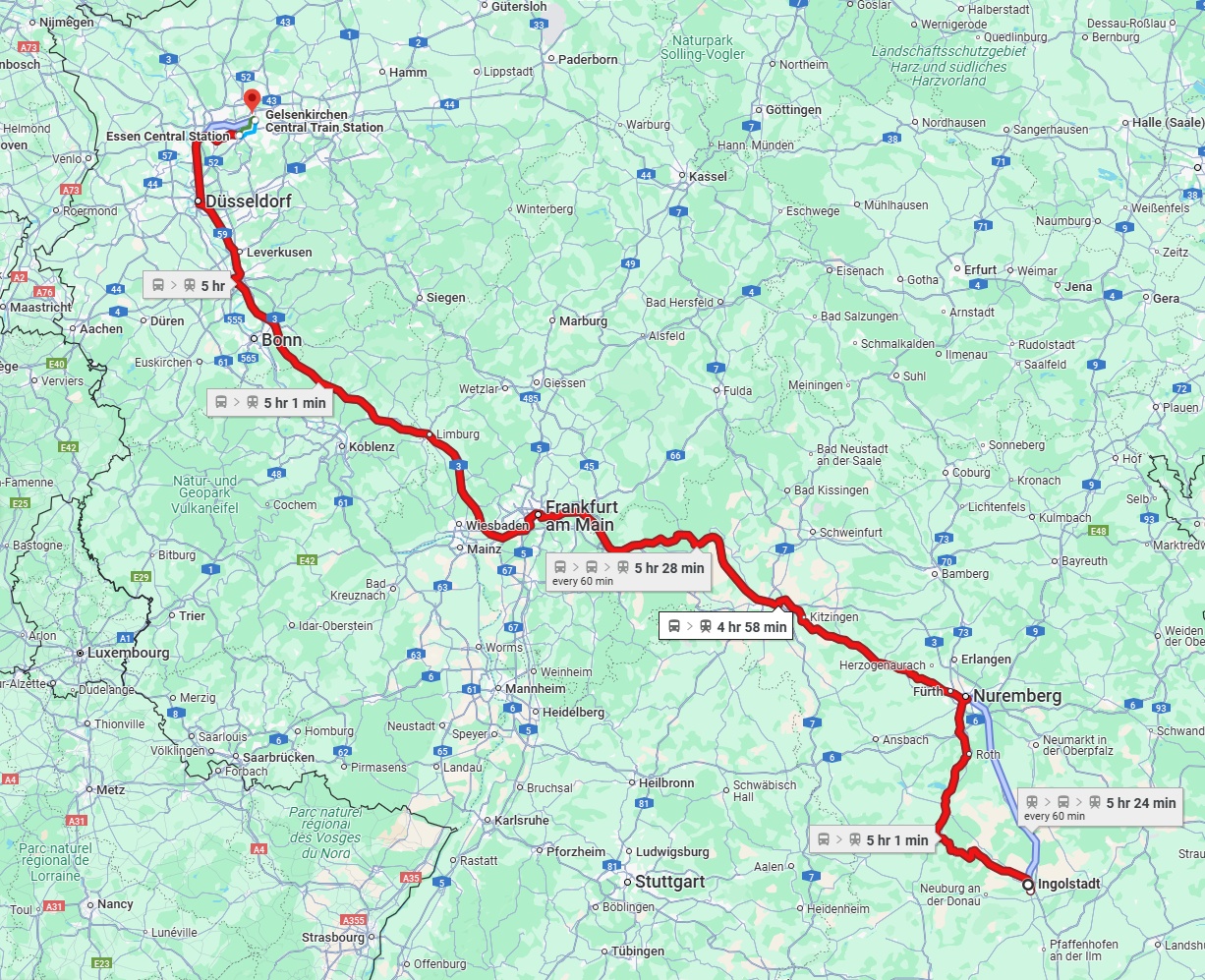 Anreise von Ingolstadt Zu Gelsenkirchen Über 