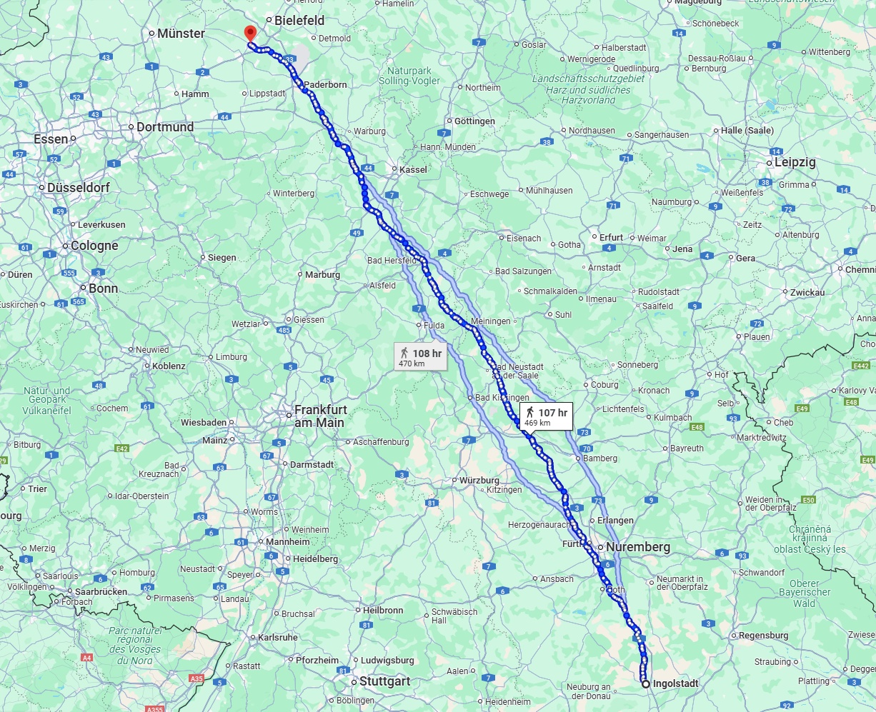 Anreise von Ingolstadt Zu Gütersloh Über 