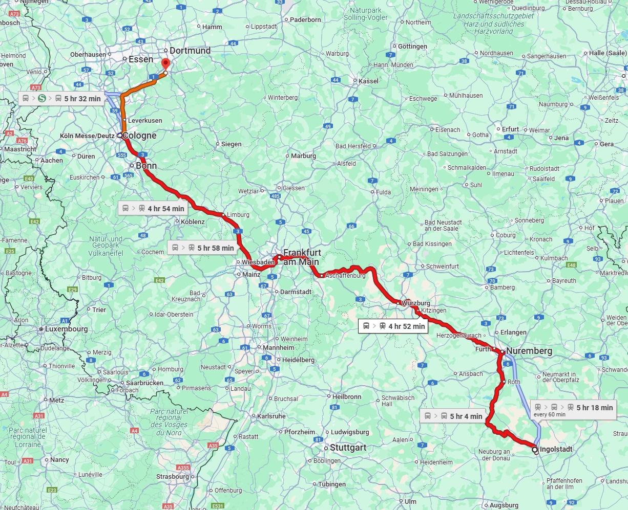 Anreise von Ingolstadt Zu Hagen Über 