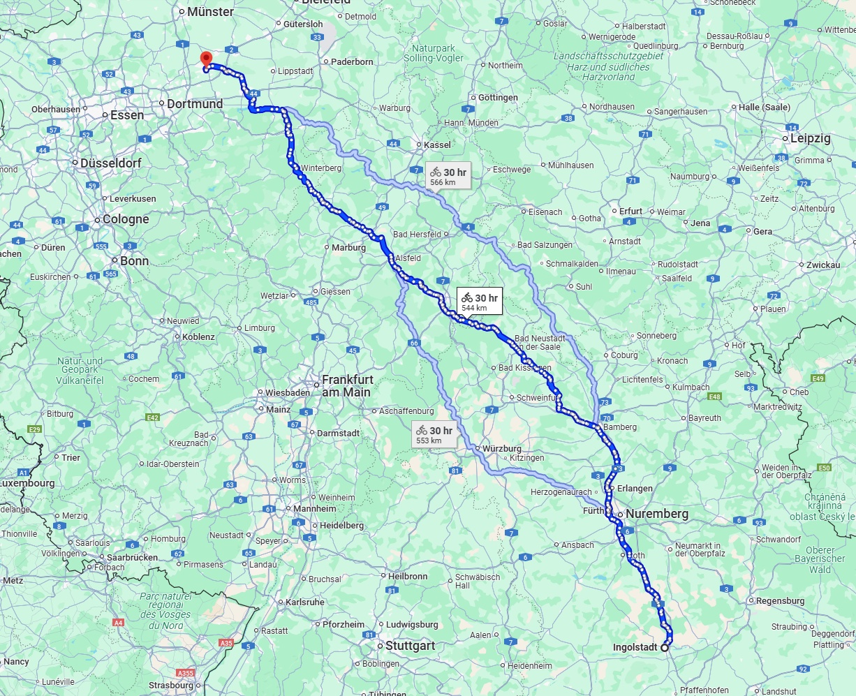 Anreise von Ingolstadt Zu Hamm Über 