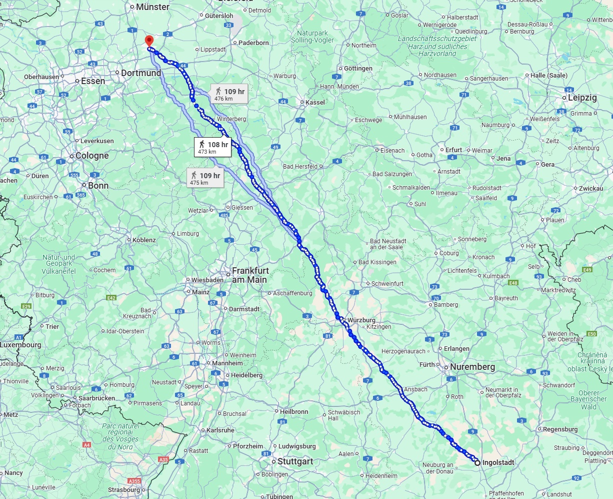 Anreise von Ingolstadt Zu Hamm Über 