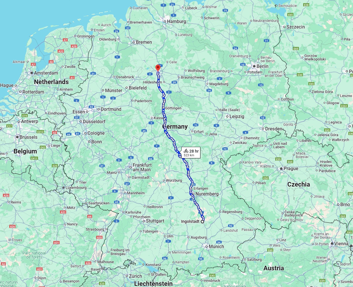 Anreise von Ingolstadt Zu Hannover Über 