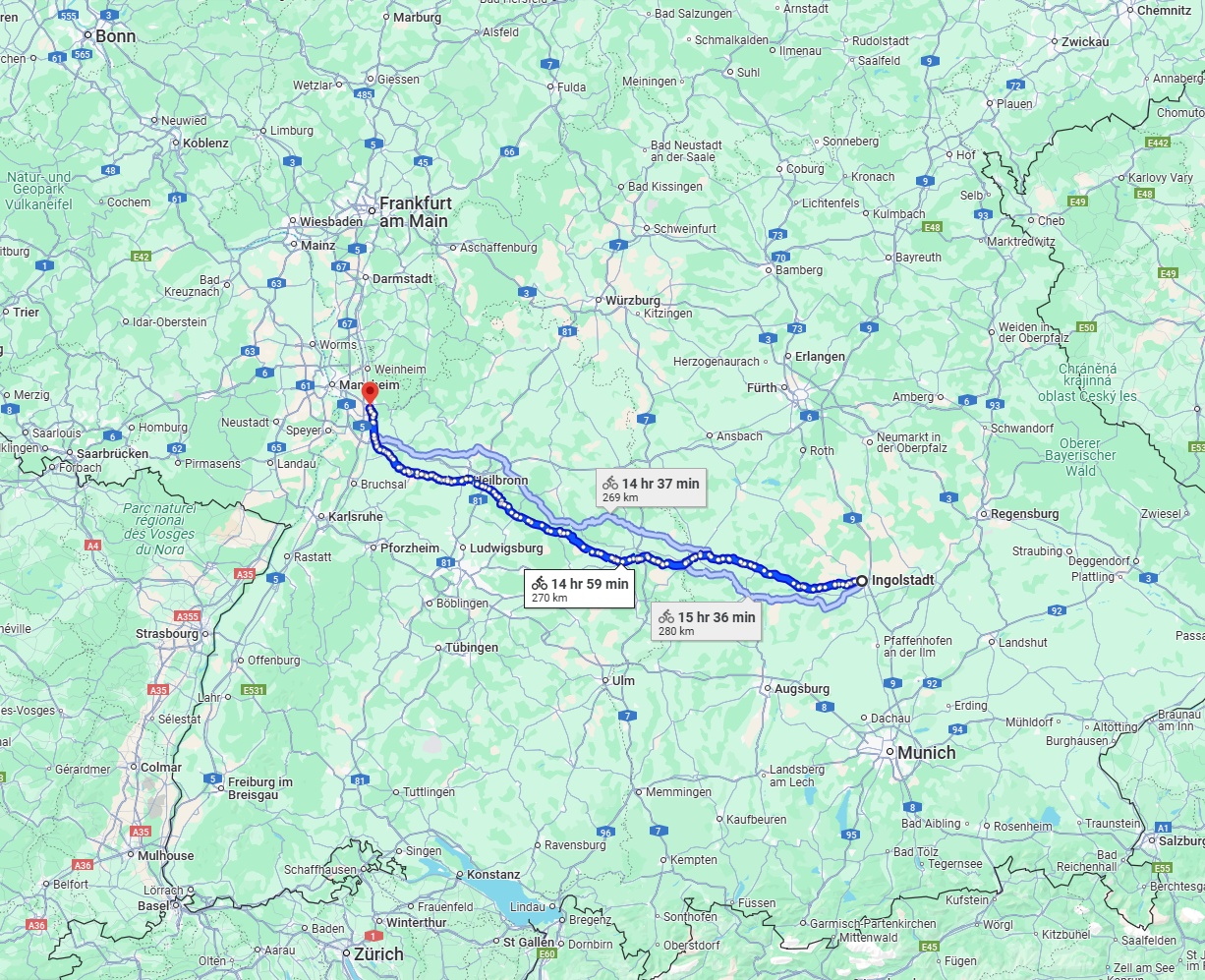 Anreise von Ingolstadt Zu Heidelberg Über 