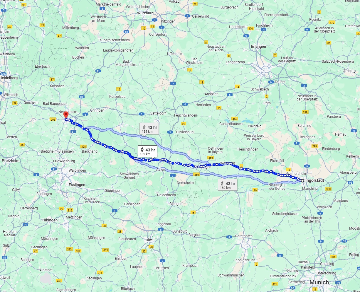 Anreise von Ingolstadt Zu Heilbronn Über 