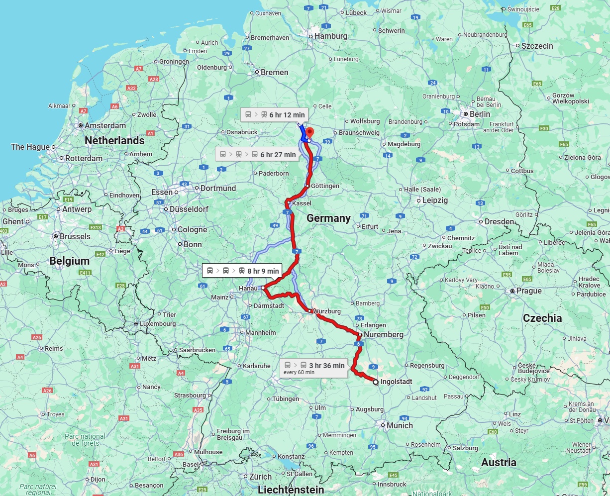 Anreise von Ingolstadt Zu Hildesheim Über 