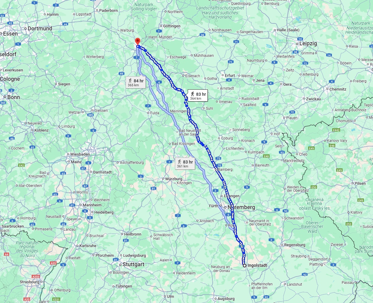 Anreise von Ingolstadt Zu Kassel Über 