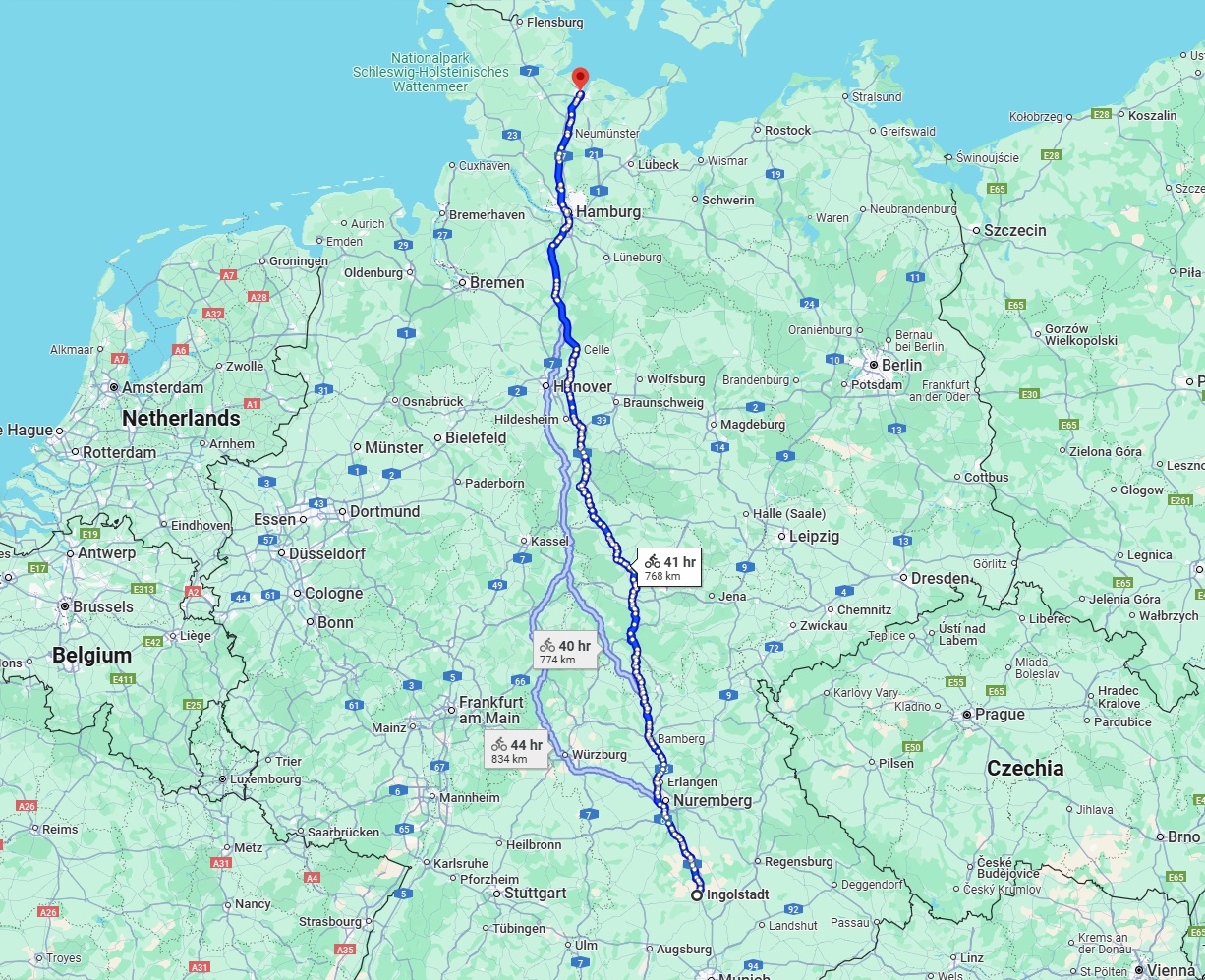 Anreise von Ingolstadt Zu Kiel Über 