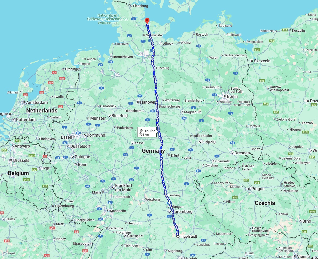 Anreise von Ingolstadt Zu Kiel Über 