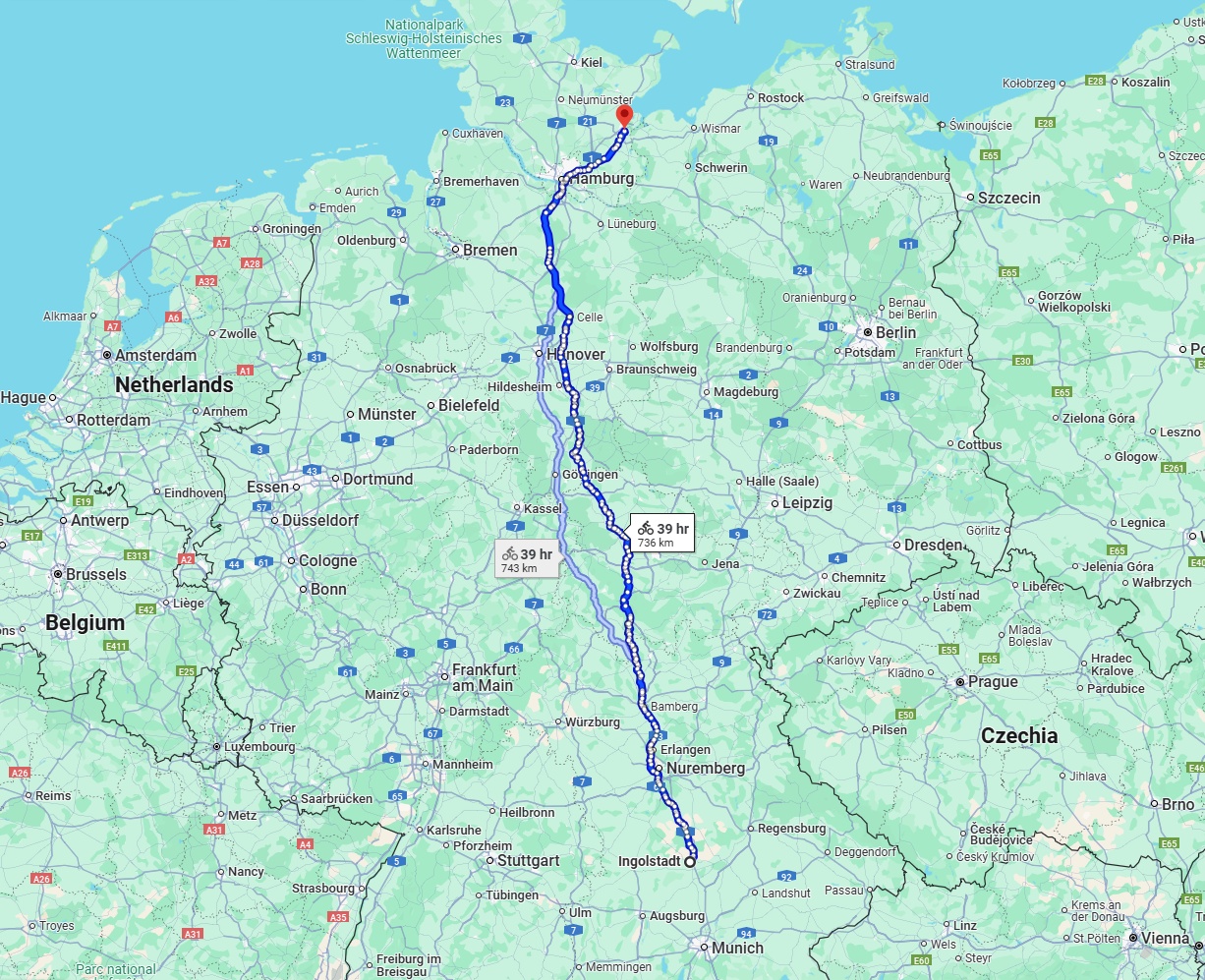 Anreise von Ingolstadt Zu Lübeck Über 