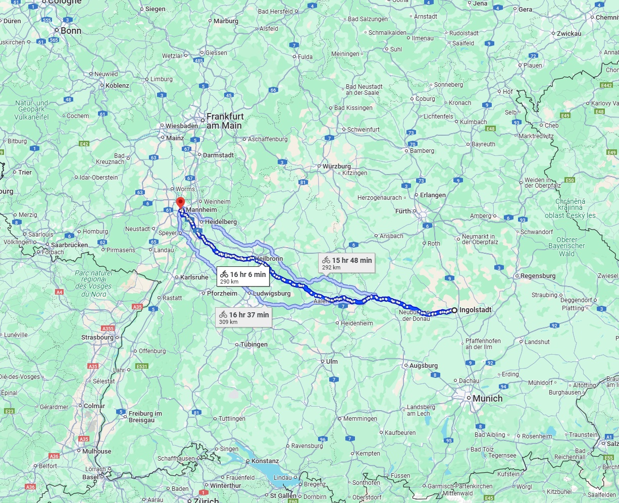 Anreise von Ingolstadt Zu Ludwigshafen am Rhein Über 