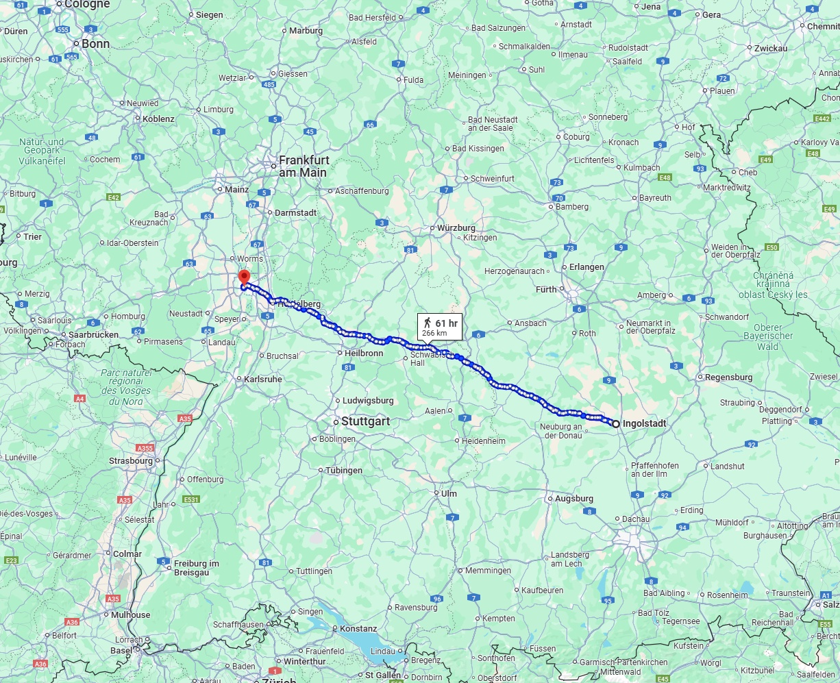Anreise von Ingolstadt Zu Ludwigshafen am Rhein Über 