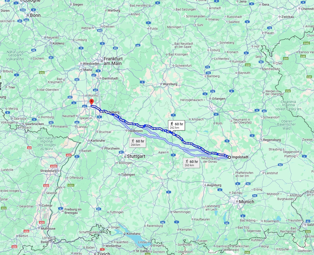 Anreise von Ingolstadt Zu Mannheim Über 