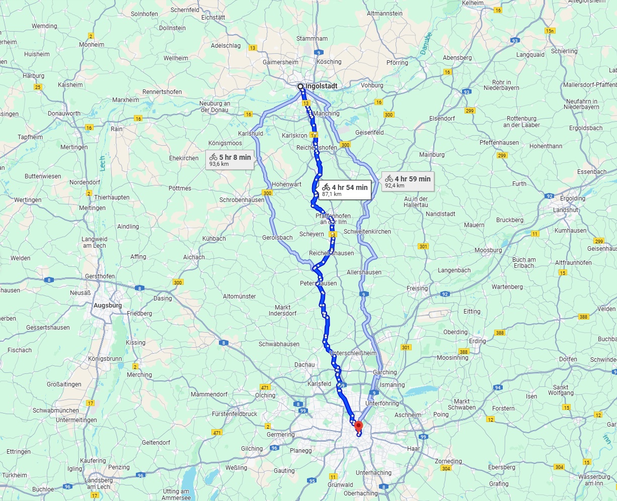 Anreise von Ingolstadt Zu München Über 