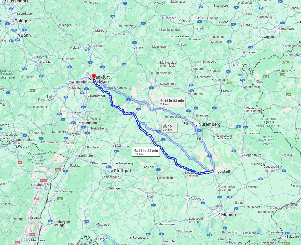 Anreise von Ingolstadt Zu Offenbach am Main Über 
