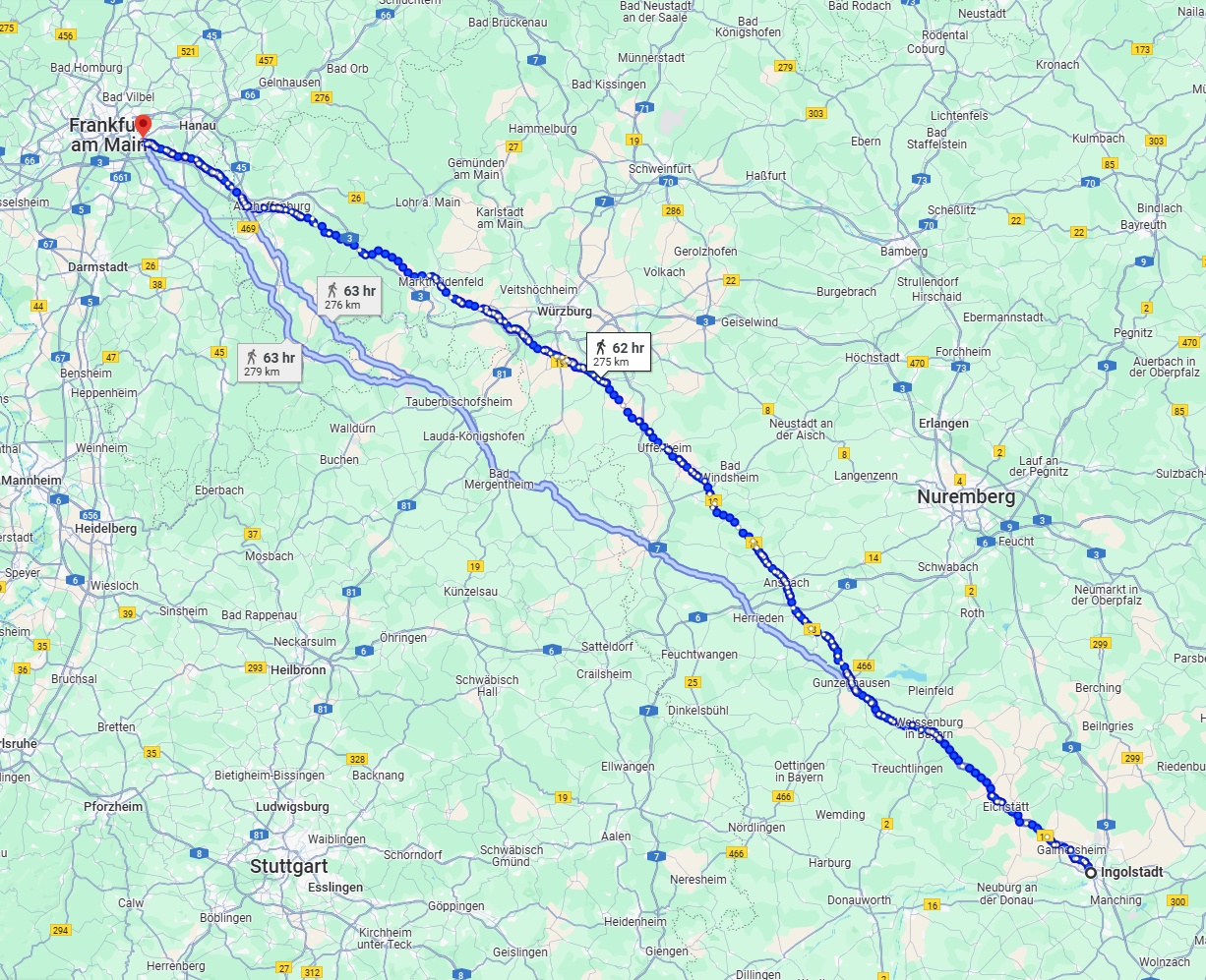 Anreise von Ingolstadt Zu Offenbach am Main Über 