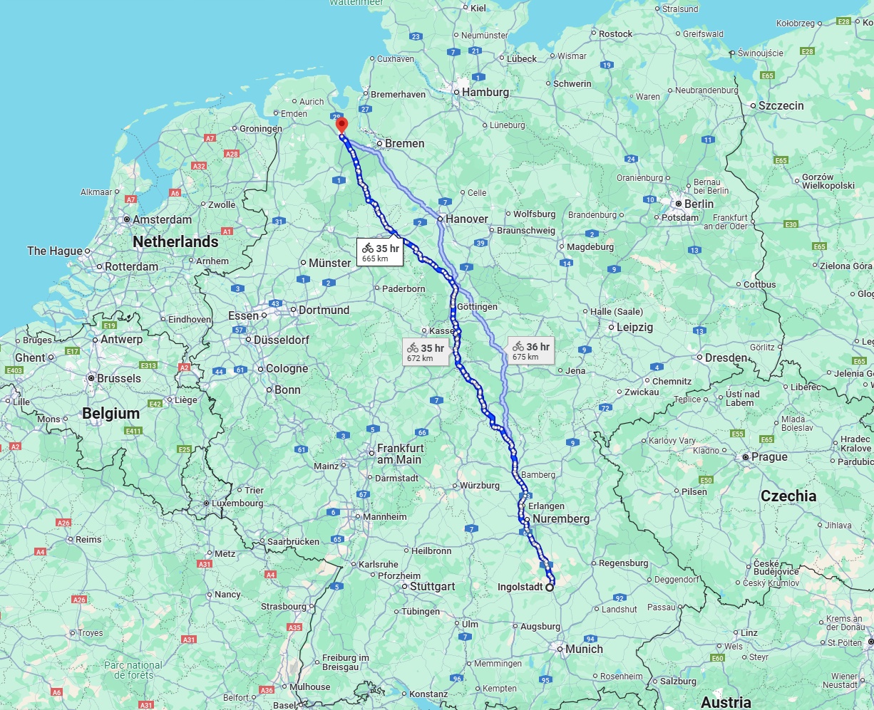 Anreise von Ingolstadt Zu Oldenburg Über 
