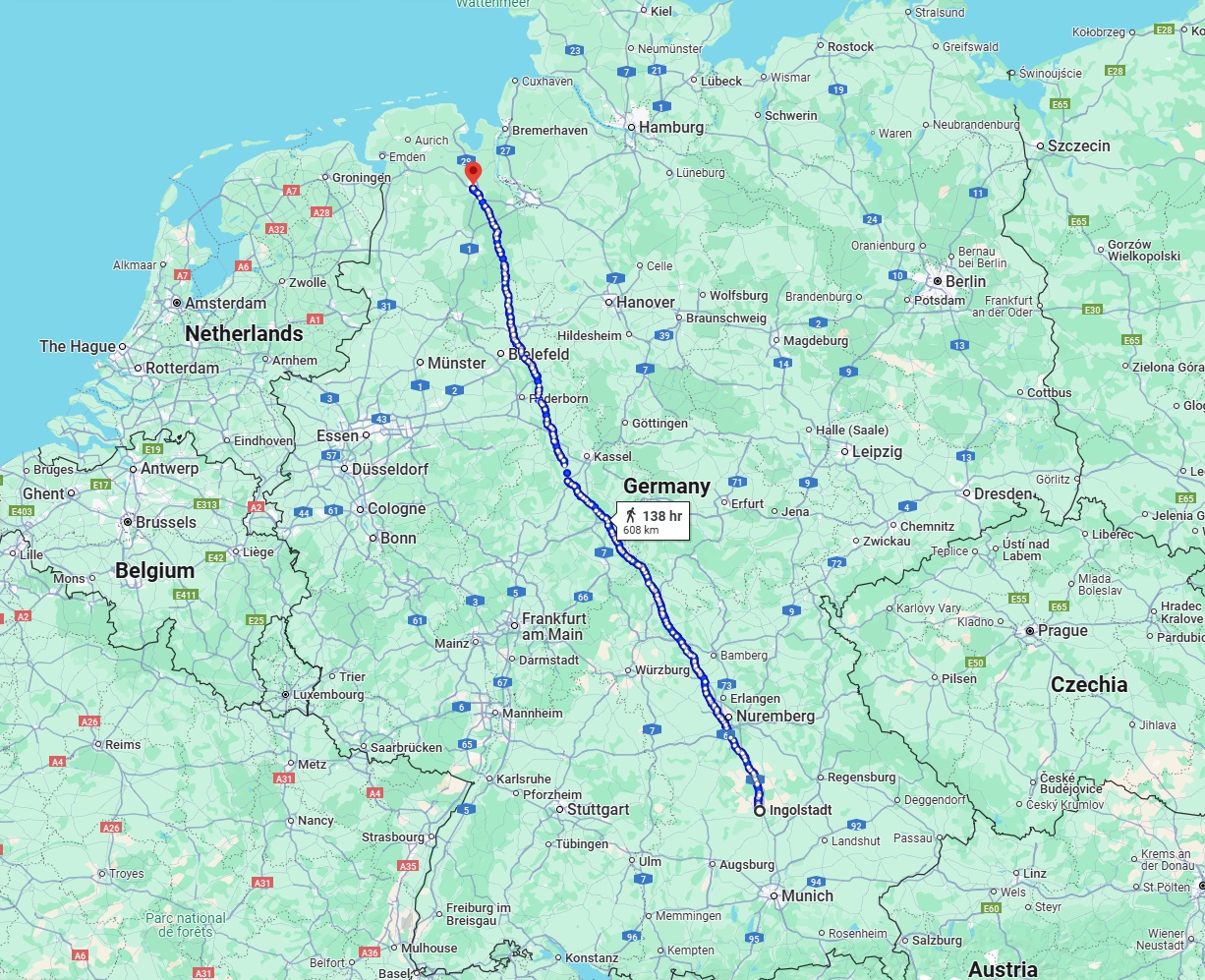 Anreise von Ingolstadt Zu Oldenburg Über 