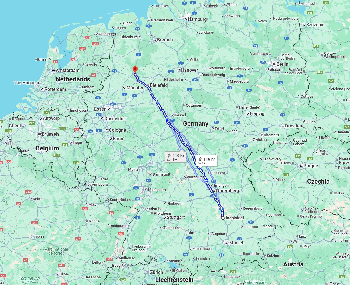 Anreise von Ingolstadt Zu Osnabrück Über 
