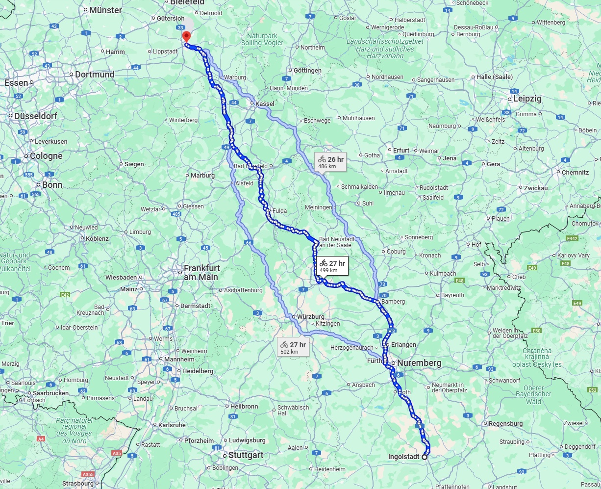 Anreise von Ingolstadt Zu Paderborn Über 