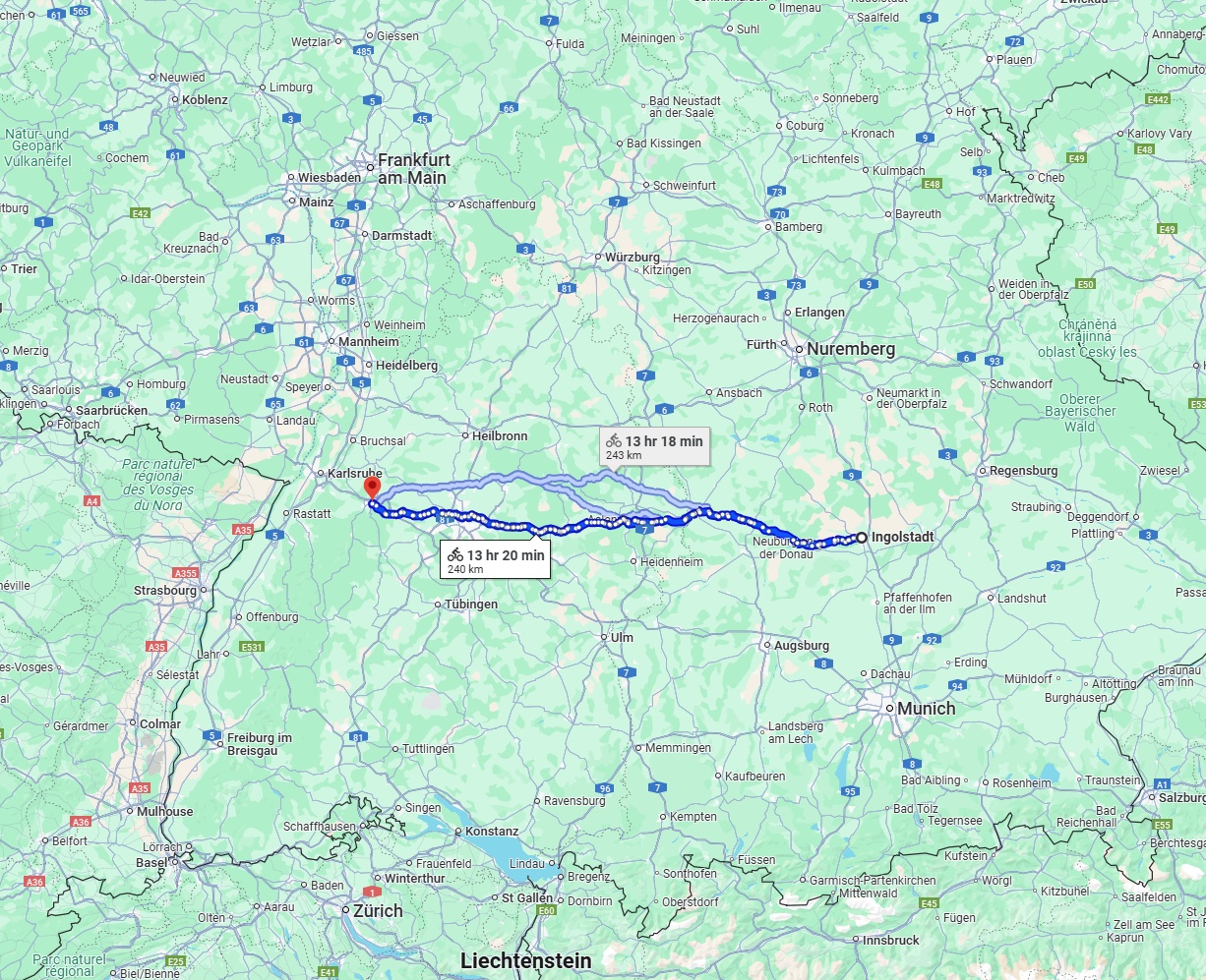 Anreise von Ingolstadt Zu Pforzheim Über 
