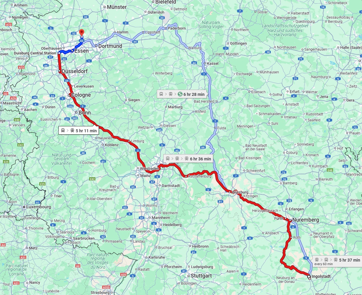 Anreise von Ingolstadt Zu Recklinghausen Über 