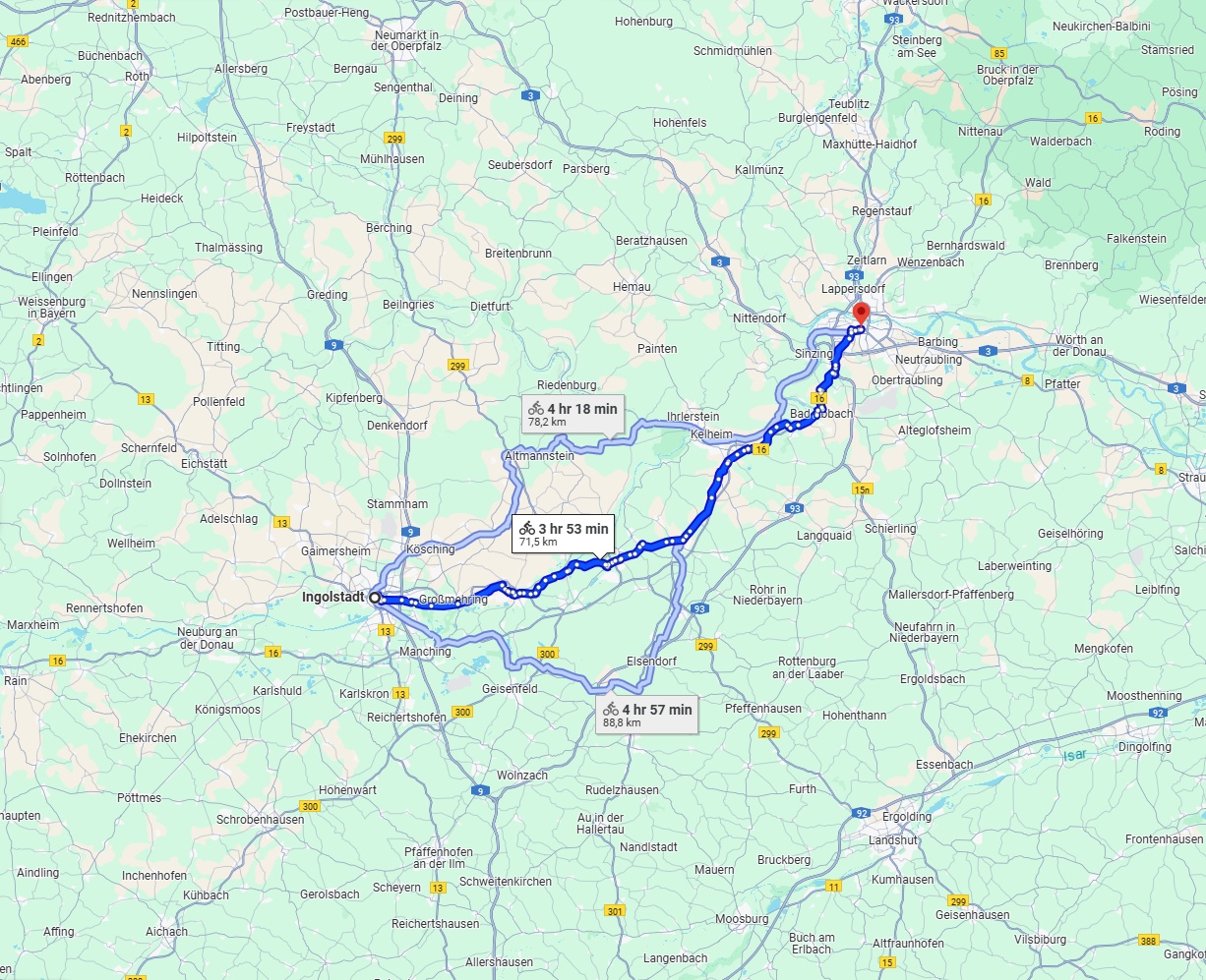 Anreise von Ingolstadt Zu Regensburg Über 