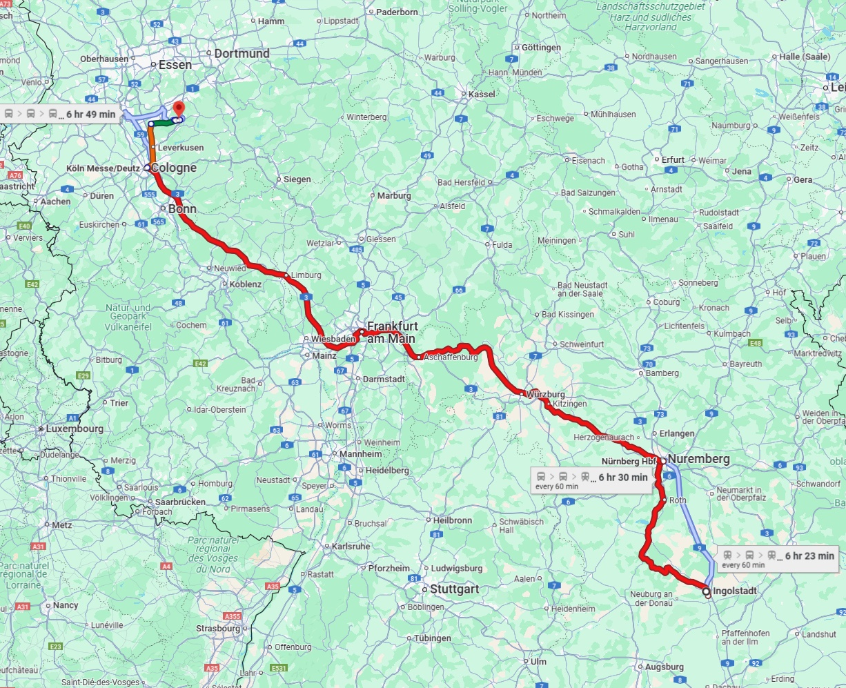Anreise von Ingolstadt Zu Remscheid Über 