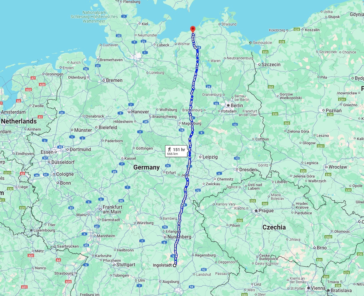 Anreise von Ingolstadt Zu Rostock Über 
